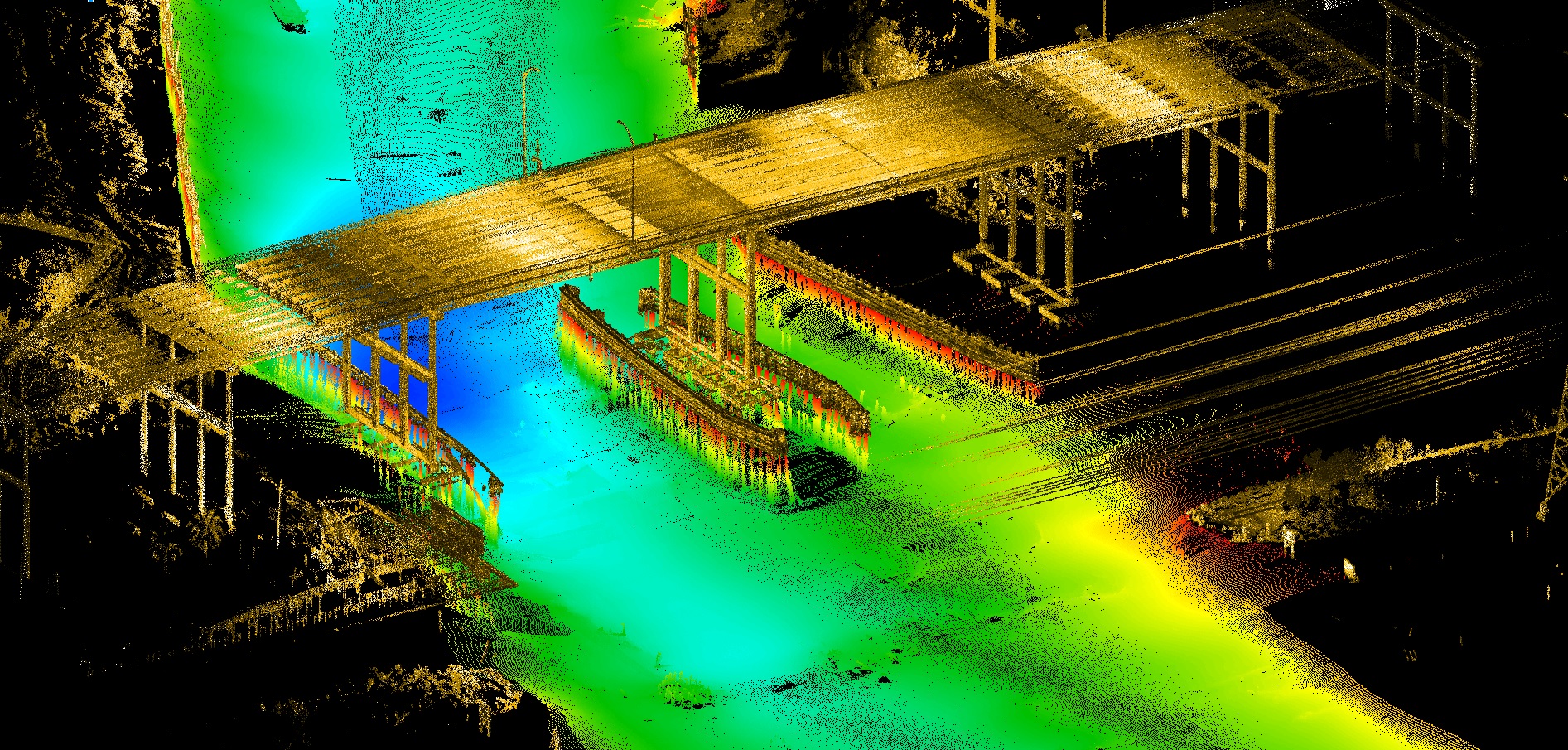 InteLAS data combined with multibeam data